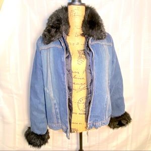 Fur Lined Denim Jacket 